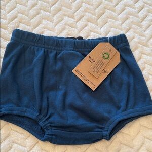Modern burlap 100% organic cotton Kids Blue Organic Cotton Shorts